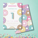 Search for donut 1st birthday invitations Doughnut