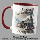 Search for add name and text mugs For him