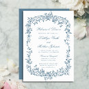 Search for dusty blue floral rehearsal dinner invitations Vintage
