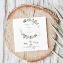 Search for sage square wedding invitations Botanical