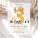 Search for construction 3rd birthday invitations For kids