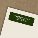 Search for dark green return address labels Birthday