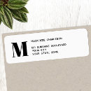 Search for modern monogram return address labels Trendy