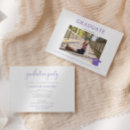 Search for purple and white graduation invitations Graduate