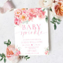 Search for hot pink baby shower invitations Baby in bloom