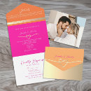 Search for pink and orange invitations Modern