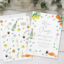 Search for wine and cheese party engagement party invitations Watercolor