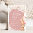 Search for pink teddy bear invitations Boho