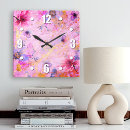 Search for vintage floral clocks Botanical