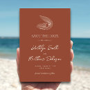 Search for sea shells save the dates Ocean