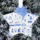 Search for blue star christmas tree decorations Watercolor