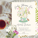 Search for tea party shower invitations Wildflowers