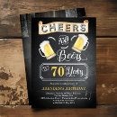 Search for cheers to 70 years birthday invitations Cheers and beers