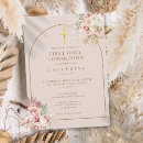 Search for pink and gold first communion invitations Floral