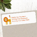 Search for cute lion return address labels Jungle