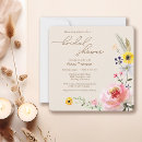 Search for boho floral bridal shower invitations Calligraphy script
