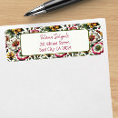 Search for tropical flower return address labels Colourful