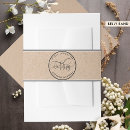 Search for kraft invitation belly bands Elegant