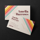 Search for vintage 80s business cards Colourful striped