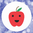 Search for cartoon apple stickers Red