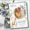 Search for wild one birthday cards Jungle