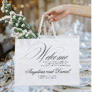 Search for wedding guest gift bags Black and white