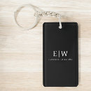 Search for business rectangular key rings Black and white