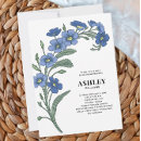Search for forget me not bridal shower invitations Blue
