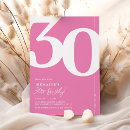 Search for pink 30th birthday invitations Simple