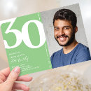 Search for green 30th birthday invitations Typography
