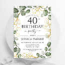 Search for eucalyptus birthday invitations Modern