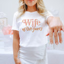 Search for wife of the party tshirts Retro font