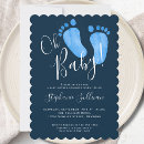 Search for navy blue baby boy shower invitations Typography