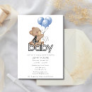 Search for cute teddy bear baby shower invitations Blue