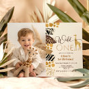 Search for wild one safari invitations Modern