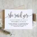 Search for she said yes invitations Black and white