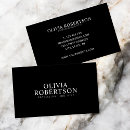 Search for black and white business cards Sophisticated