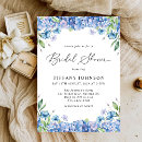 Search for blue hydrangea bridal shower invitations Elegant