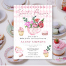 Search for baby is brewing tea invitations Watercolor