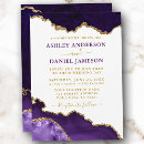 Search for purple geode wedding invitations Modern abstract