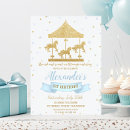 Search for boy carousel invitations Whimsical