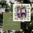 Search for red and green christmas tree decorations Holly berries