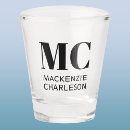 Search for monogram shot glasses Initials