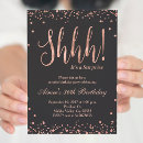 Search for rose gold surprise birthday invitations Elegant