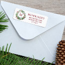 Search for winter wreath return address labels Greenery