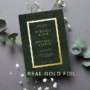 Search for dark green and gold invitations Minimal