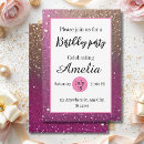 Search for hot pink and gold birthday invitations Glitter