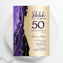Search for purple 50th birthday invitations Elegant