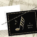 Search for black note postcards Gold