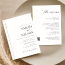 Search for romantic modern wedding invitations Qr code